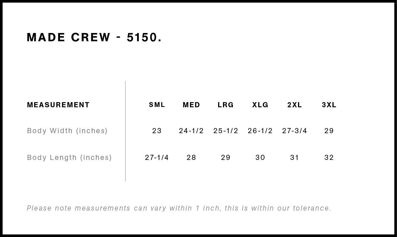 100% Cotton Hoodie/Crew (Optional)