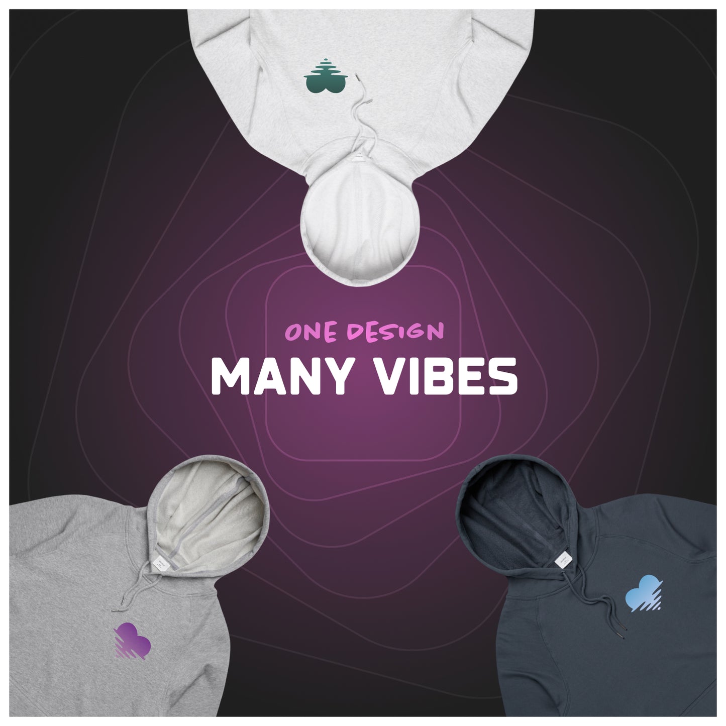 Heart Rise Men's Hoodie