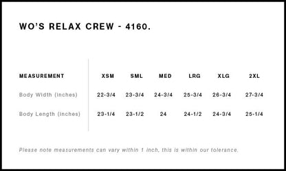 Crew Neck - Men & Women Fits (Optional)