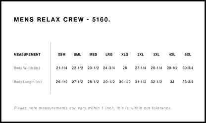 Crew Neck - Men & Women Fits (Optional)